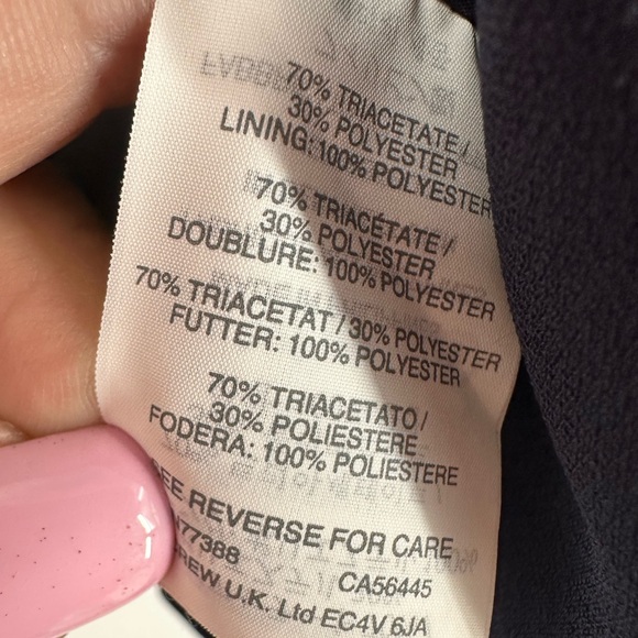 J Crew Collection Black Label Navy Blue Blazer Womens 8 Single One Button - Picture 3 of 8